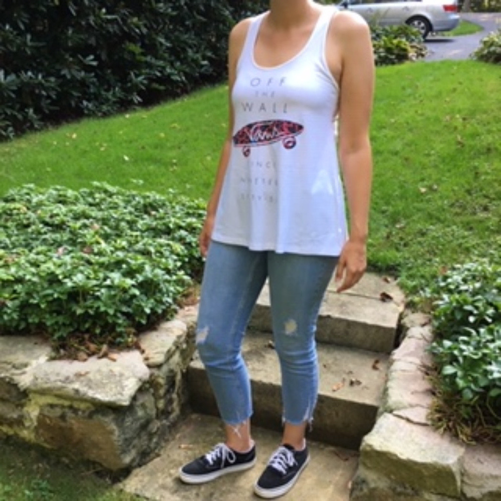 White Vans Babydoll Tank Top